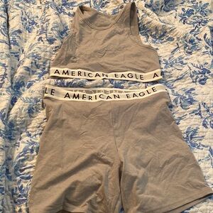 American eagle biker short set